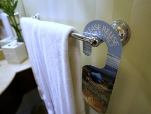 BOSTON - JANUARY 29: The Lenox hotel offers visitors a green and eco-friendly experience. The 210-room hotel has won awards for its environmental efforts. The hotel was the first to encourage its guests to use fewer towels. (Photo by Jonathan Wiggs/The Boston Globe via Getty Images)