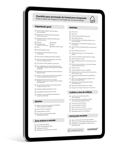 Checklist para arrumação do seu imóvel para temporada